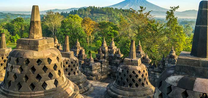 Detalle de relieves, Templo de Borobudur