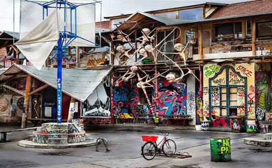 El pintoresco barrio de Metelkova en Ljubliana