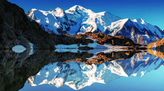 El titánico Mont Blanc en los alpes franceses