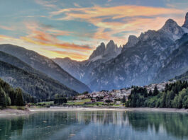 Los Dolomitas, paisaje alpino de Italia