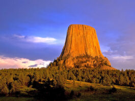 La torre del diablo está en Wyoming