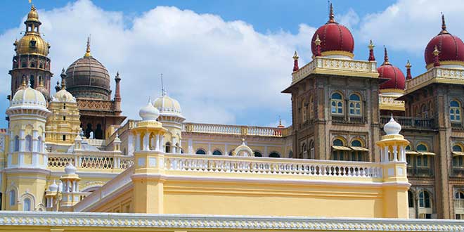 Detalles del palacio de Mysore