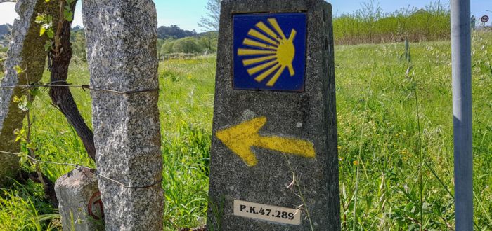 Señalización en el Camino de Santiago portugués