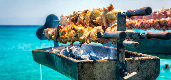típica de Chipre | souvla kebab