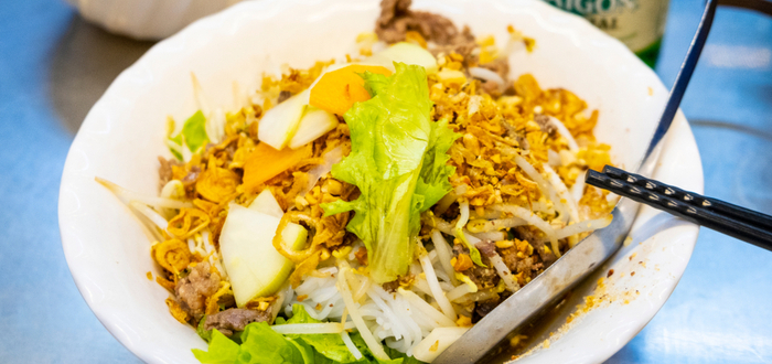 Comida típica de Vietnam. Bun bò