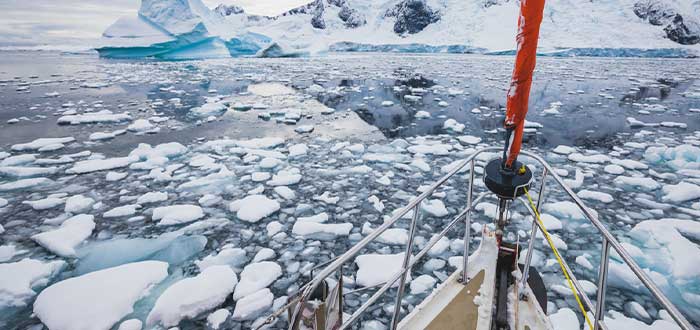 expedição de vela à Antártica